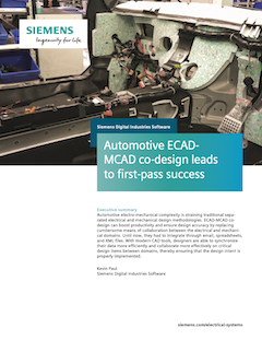 Automotive ECAD- MCAD co-design leads to first-pass success